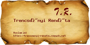 Trencsényi Renáta névjegykártya