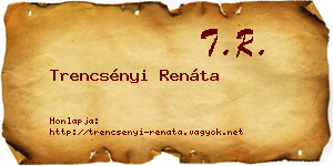 Trencsényi Renáta névjegykártya