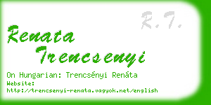 renata trencsenyi business card